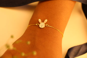 Bunny enamel slider Bracelet